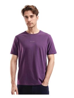 Rare Rabbit - Rabbit-Inf Purple Plain Regular Fit T-Shirt