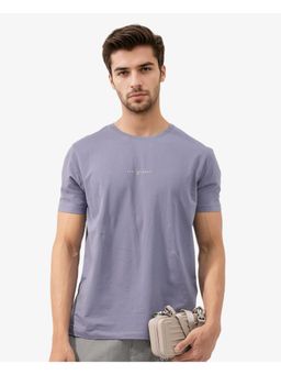 Rare Rabbit - Rabbit-Z Dusky Purple Plain Regular Fit T-Shirt