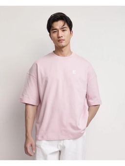 Rare Rabbit - Rano Pink Graphic Print Oversized Fit T-Shirt