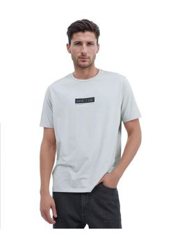 Rare Rabbit - Rolt Dusky Green Graphic Print Regular Fit T-Shirt