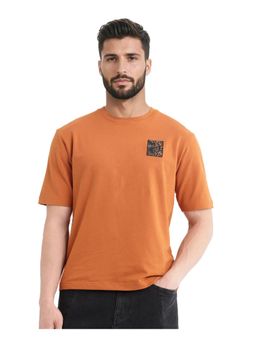 Rare Rabbit - Rugy Rust Graphic Print Qlo Fit T-Shirt