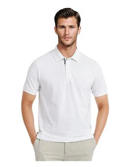 Rare Rabbit - Salis 2 White Plain Regular Fit Polo T-Shirt