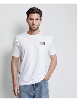 Rare Rabbit - Saw White Label Print Regular Fit T-Shirt