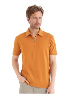 Rare Rabbit - Ski Rust Plain Regular Fit Polo T-Shirt