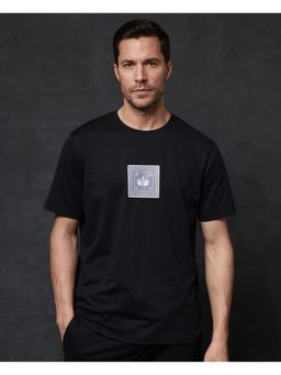 Rare Rabbit - Spectre Black Graphic Print Regular Fit T-Shirt