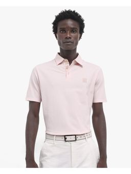 Rare Rabbit - Spencer Light Pink Plain Regular Fit Polo T-Shirt