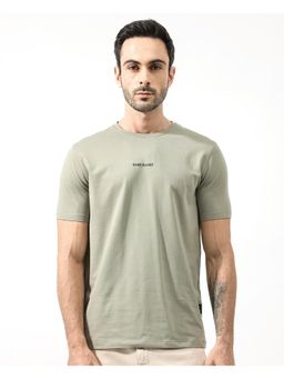 Rare Rabbit - Stark Dusky Green Graphic Print Slim Fit T-Shirt