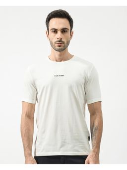 Rare Rabbit - Stark Off White Graphic Print Slim Fit T-Shirt