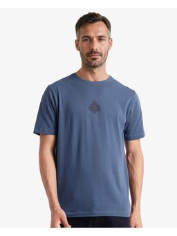 Rare Rabbit - Tegor Petrol Graphic Print Regular Fit T-Shirt