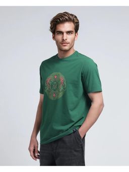 Rare Rabbit - Tig Olive Graphic Print Regular Fit T-Shirt