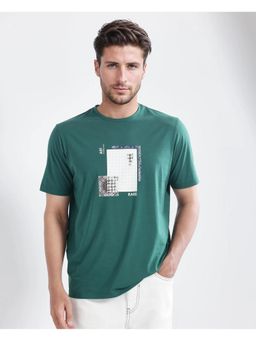 Rare Rabbit - Toid Dark Green Graphic Print Regular Fit T-Shirt