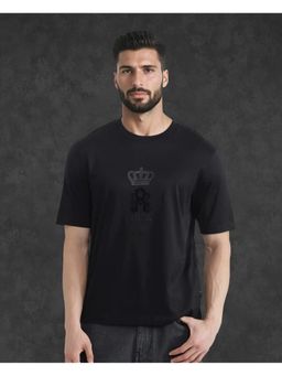 Rare Rabbit - Trell Black Graphic Print Barcelone Fit T-Shirt