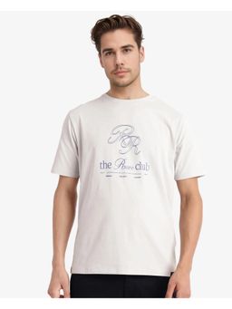 Rare Rabbit - Vin Dusky Grey Regular Fit T-Shirt