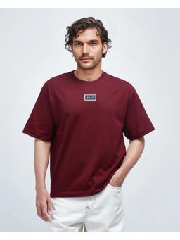 Rare Rabbit - Wadeto Red Graphic Print Boxy Fit T-Shirt