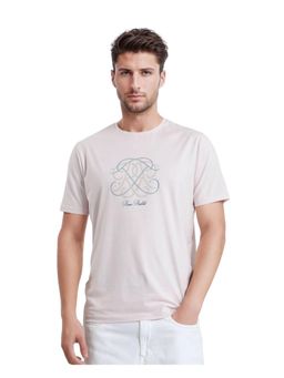 Rare Rabbit - Wrax Light Pink HD Print Regular Fit T-Shirt