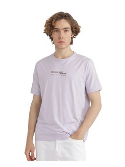 Rare Rabbit - Yolt Pastel Purple Hd Print Regular Fit T-Shirt