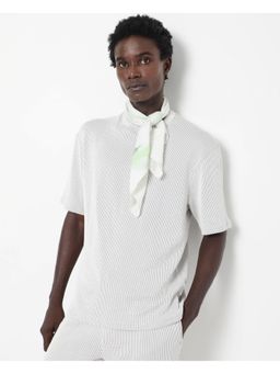 Rare Rabbit - Zavet-T Grey Stripes Oversized Fit T-Shirt