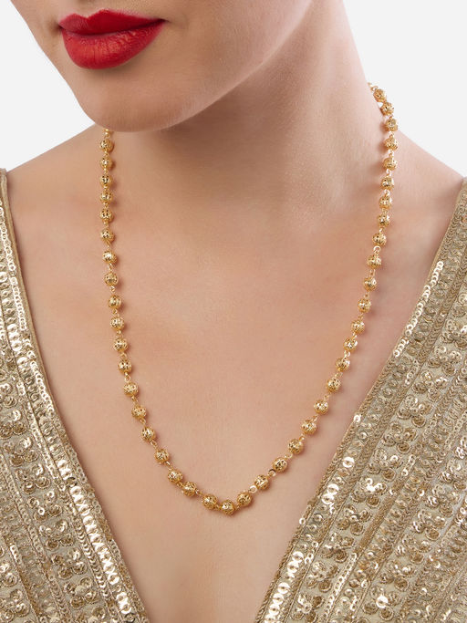 Zaveri Pearls Gold Tone Dazzling Beads Necklace