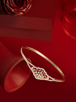 Zaveri Pearls - Rose Gold Tone Cubic Zirconia Bracelet