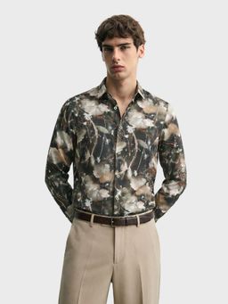 The Indian Garage Co - Multi-Color Men Slim Fit Printed Cutaway Collar Full Sleeves Shirt