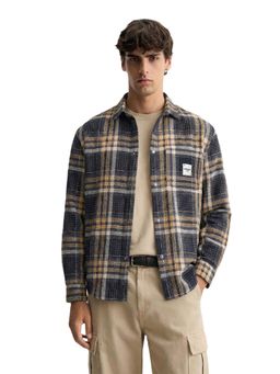 The Indian Garage Co - Blue Men Regular Fit Checked Cutaway Collar Full Sleeves Shirt