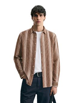 The Indian Garage Co - Multi-Color Men Slim Fit Striped Cutaway Collar Full Sleeves Shirt