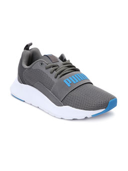 Puma - Wired IMEVA Kids Grey Textured Casual Shoes