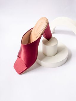 UrbanSway - Scarlet Maroon Sandal Heels