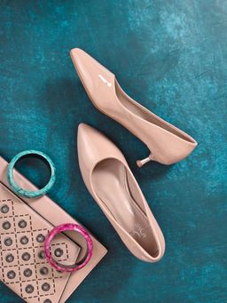 Jove - Women Nude Solid Pumps
