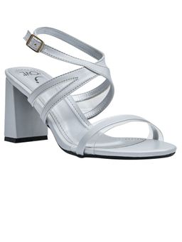 Jove - Women Silver Solid Sandal Heels