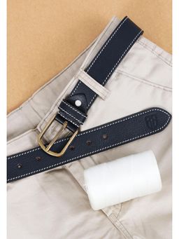 Berbanto - Men Milano Stitch Leather Belt - Black