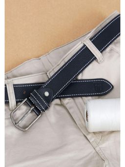 Berbanto - Men Milano Stitch Leather Belt - Black