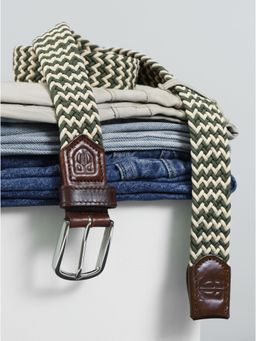 Berbanto - Men Woven Stretch Belt - Green