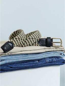 Berbanto - Men Woven Stretch Belt - Green