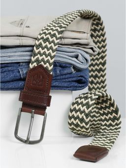 Berbanto - Men Woven Stretch Belt - Green