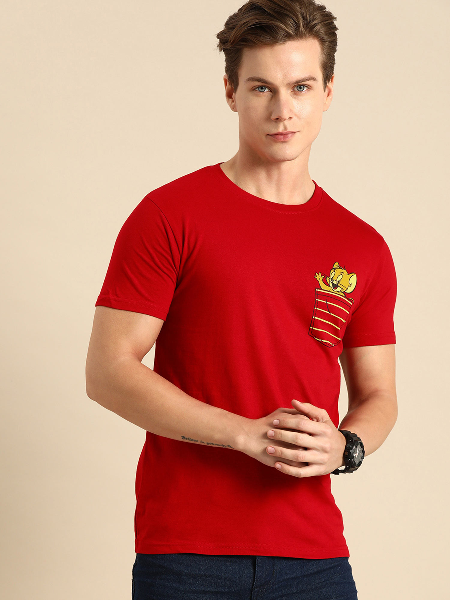 Buy Bewakoof Pocket Jerry Half Sleeve T 