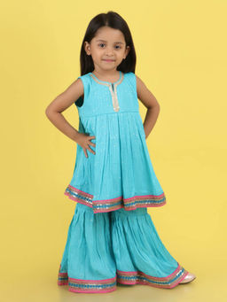 Tiny Pants - Girls Sparkle Sky Kurta Sharara
