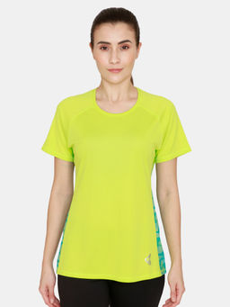 Zivame - Zelocity Relaxed Fit Quick Dry Top -Acid Lime