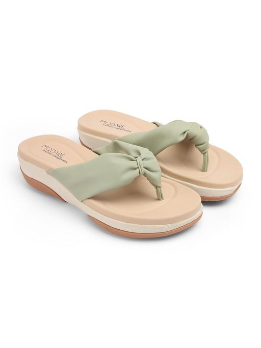 MODARE Green Platform Pair Of Sandals