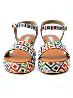 Sole Weavers - Multi-Color Wedge Pair Of Heels
