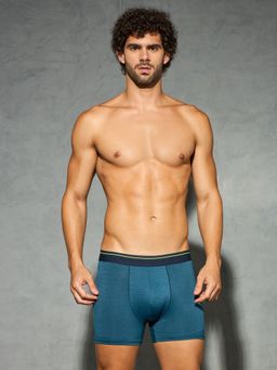 Technosport - Men Solid Polyester Blue Trunk