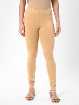 R&B - Beige Solid Skinny Women Leggings
