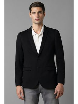Louis Philippe - Men Black Super Slim Fit Stripe Casual Blazer