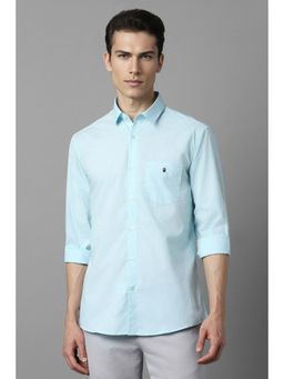 Louis Philippe - Men Blue Slim Fit Print Full Sleeves Casual Shirt