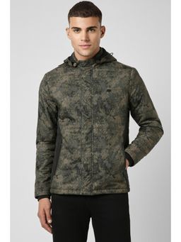 Peter England - Men Green Print Casual Jacket