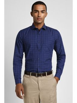 Peter England - Men Blue Slim Fit Full Sleeves Formal Shirt