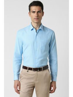 Peter England - Men Blue Regular Fit Full Sleeves Formal Shirt