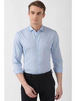 Peter England - Men Blue Super Slim Fit Full Sleeves Formal Shirt