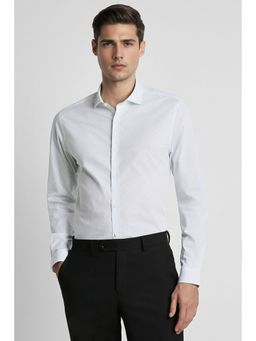 Peter England - Men White Super Slim Fit Full Sleeves Formal Shirt