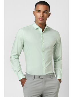 Peter England - Men Green Super Slim Fit Full Sleeves Formal Shirt